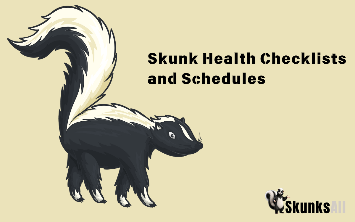 Skunk Health Checklists and Schedules